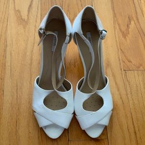 White Geox heels